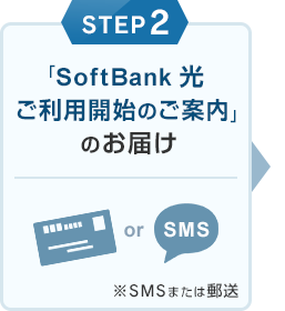 STEP2 「SoftBank 光ご利用開始のご案内」のお届け